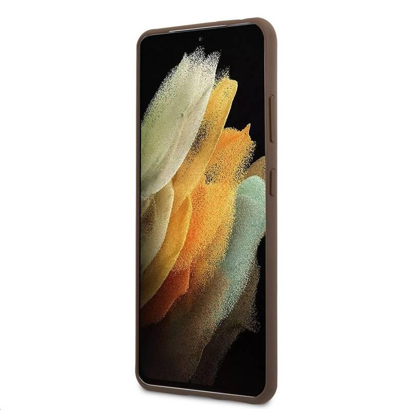 Kryt na mobil Guess 4G na Samsung Galaxy S21 Ultra 5G hnědý