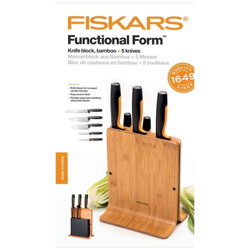 Sada kuchyňských nožů Fiskars Functional Form 5 ks blok, Sada, kuchyňských, nožů, Fiskars, Functional, Form, 5, ks, blok