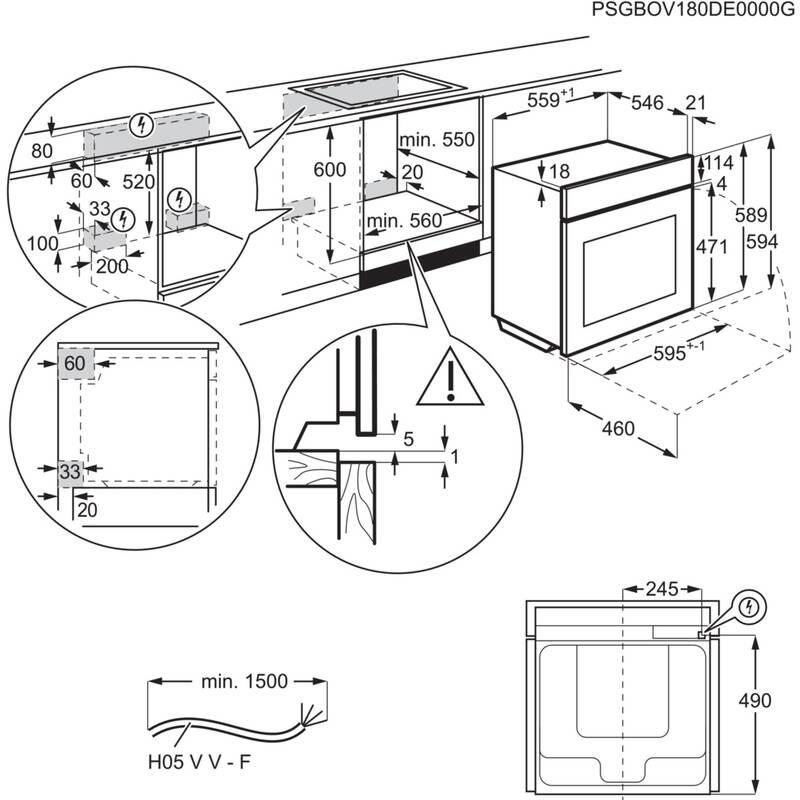 Trouba Electrolux 800 PRO EOB8S39WZ černá