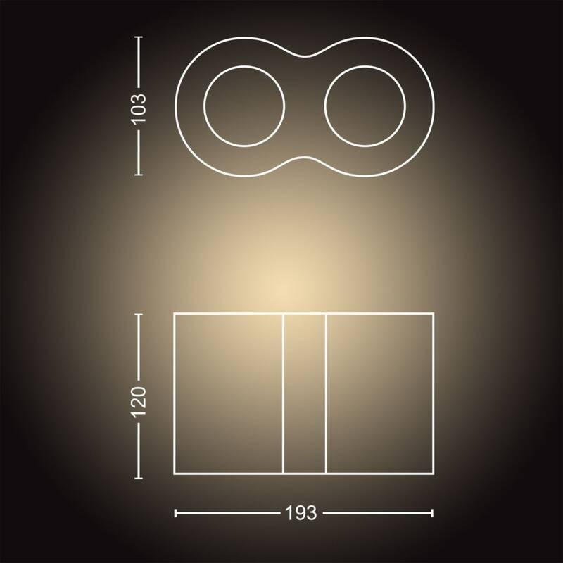 Bodové svítidlo Philips Hue Pillar White Ambiance 2 Spot černé