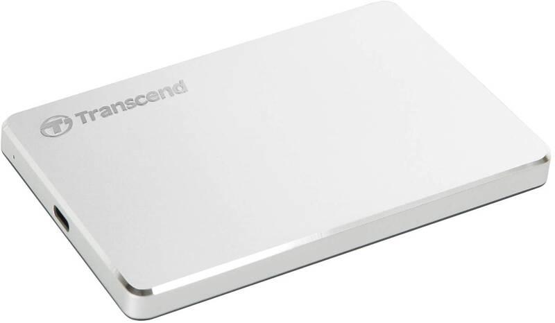 Externí pevný disk 2,5" Transcend StoreJet 25C3S 1TB, USB-C stříbrný