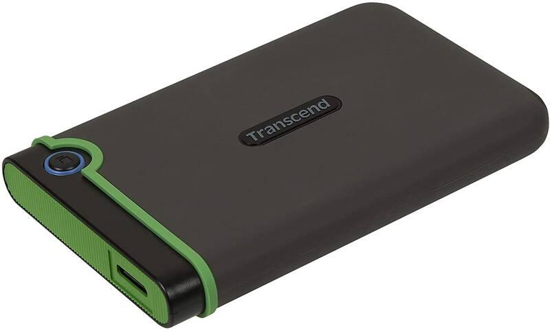 Externí pevný disk 2,5" Transcend StoreJet 25M3S 2TB, USB 3.0 šedý zelený