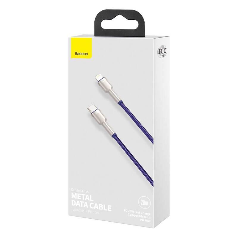 Kabel Baseus Cafule USB-C Lightning PD 20W, 1m fialový
