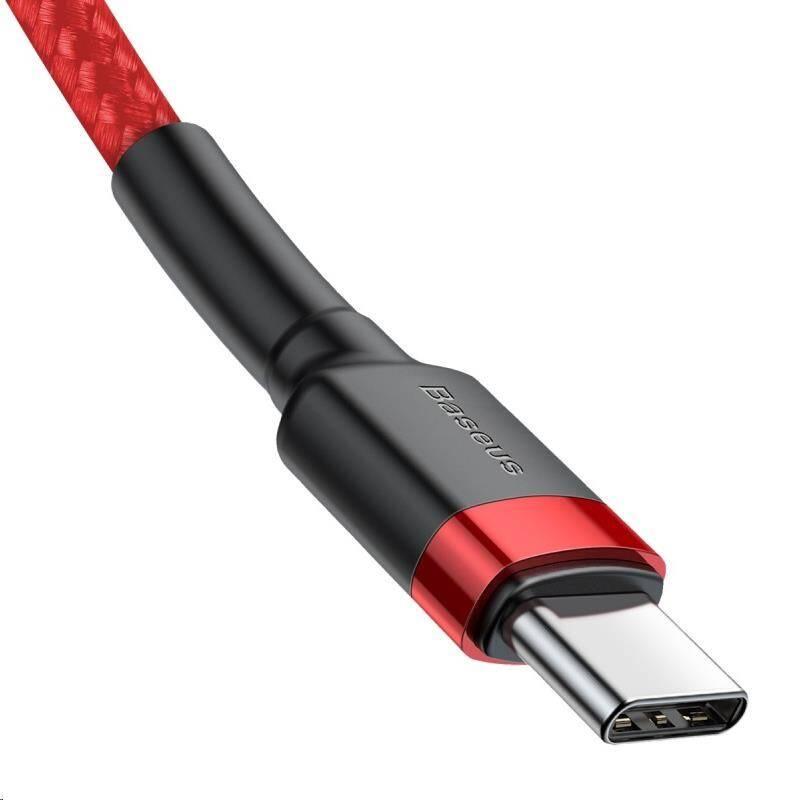 Kabel Baseus Cafule USB-C USB-C, PD 2.0 60W, 1m červený