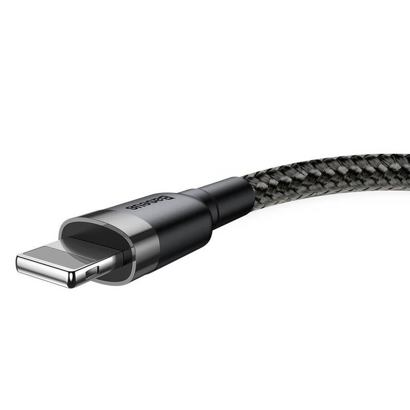 Kabel Baseus Cafule USB Lightning, 0,5m černý šedý