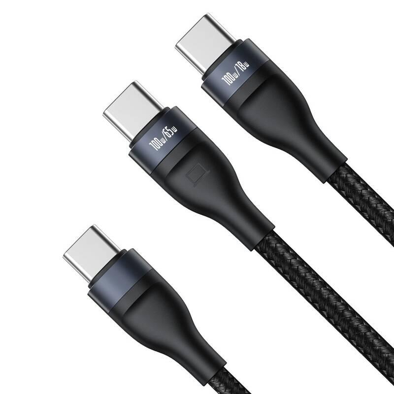Kabel Baseus Flash Series USB-C USB-C USB-C 100W 1,5m černý