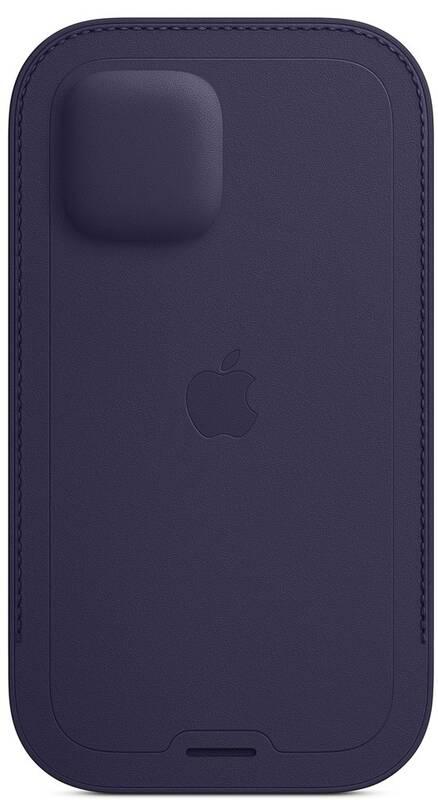 Kryt na mobil Apple Leather Sleeve s MagSafe pro iPhone 12 Pro Max - temně fialové, Kryt, na, mobil, Apple, Leather, Sleeve, s, MagSafe, pro, iPhone, 12, Pro, Max, temně, fialové