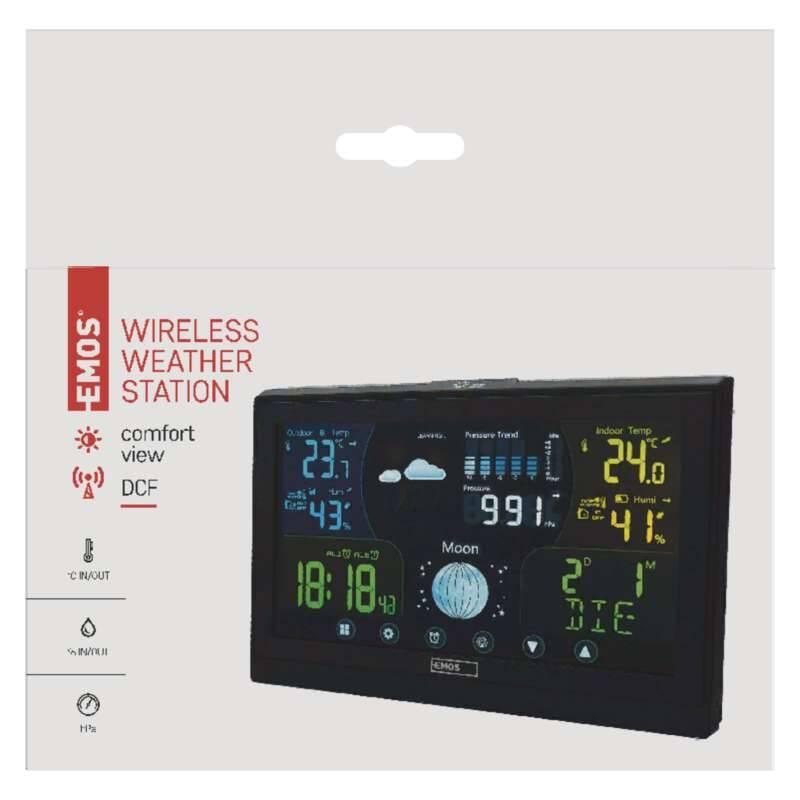Meteorologická stanice EMOS E6018 černá