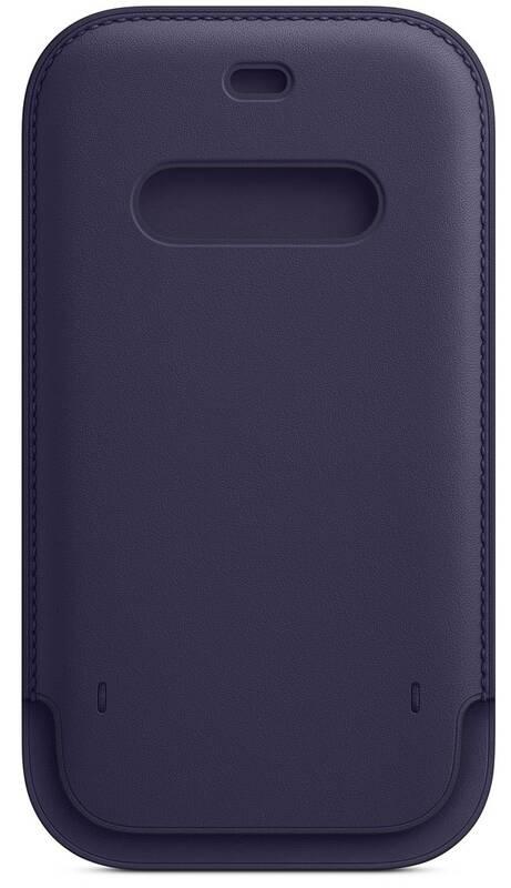 Pouzdro na mobil Apple Leather Sleeve s MagSafe pro iPhone 12 mini - temně fialové, Pouzdro, na, mobil, Apple, Leather, Sleeve, s, MagSafe, pro, iPhone, 12, mini, temně, fialové