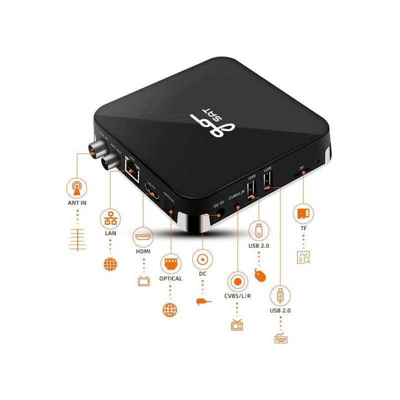 Set-top box GoSat GS950 T2 Combo, multimed. centrum černý