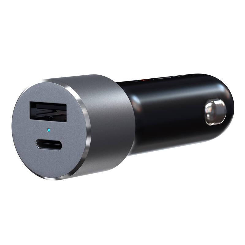 Adaptér do auta Satechi 72W 1x USB, 1x USB-C PD šedý