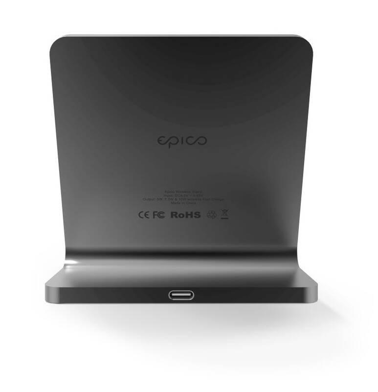 Bezdrátová nabíječka Epico Stand 15W černá