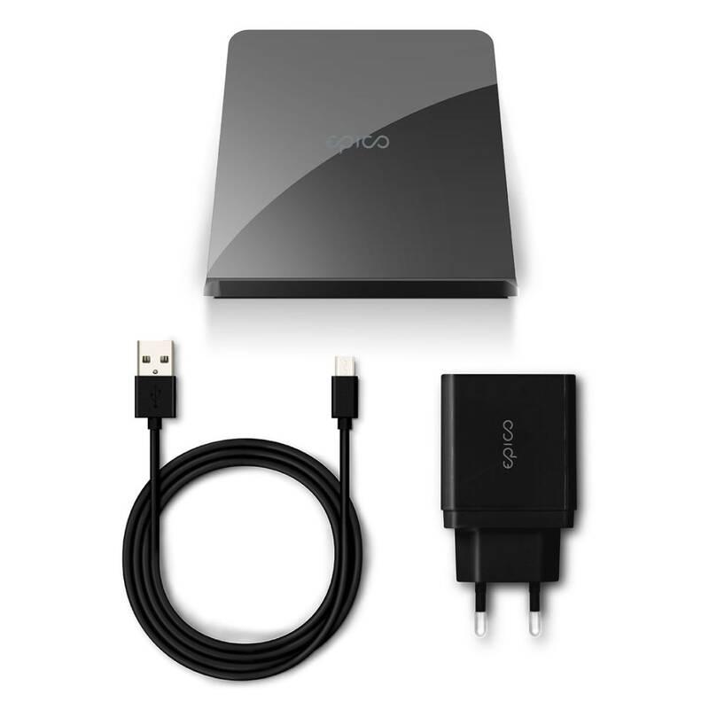 Bezdrátová nabíječka Epico Stand 15W černá