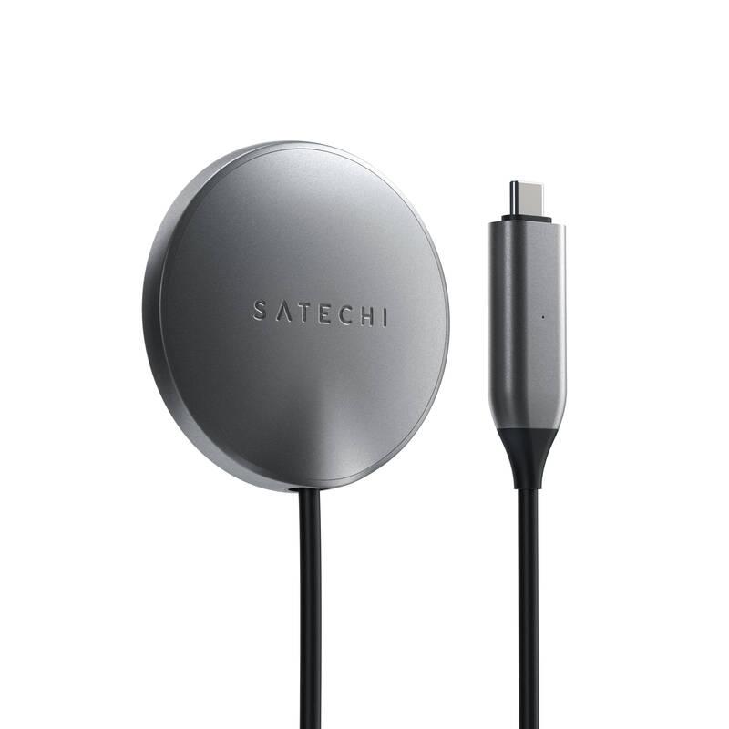 Bezdrátová nabíječka Satechi Magnetic Wireless Charging šedá, Bezdrátová, nabíječka, Satechi, Magnetic, Wireless, Charging, šedá