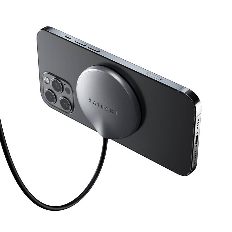 Bezdrátová nabíječka Satechi Magnetic Wireless Charging šedá