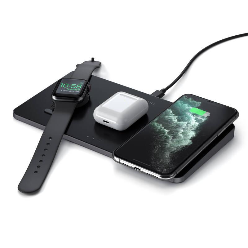 Bezdrátová nabíječka Satechi Trio Wireless Charging Pad černá