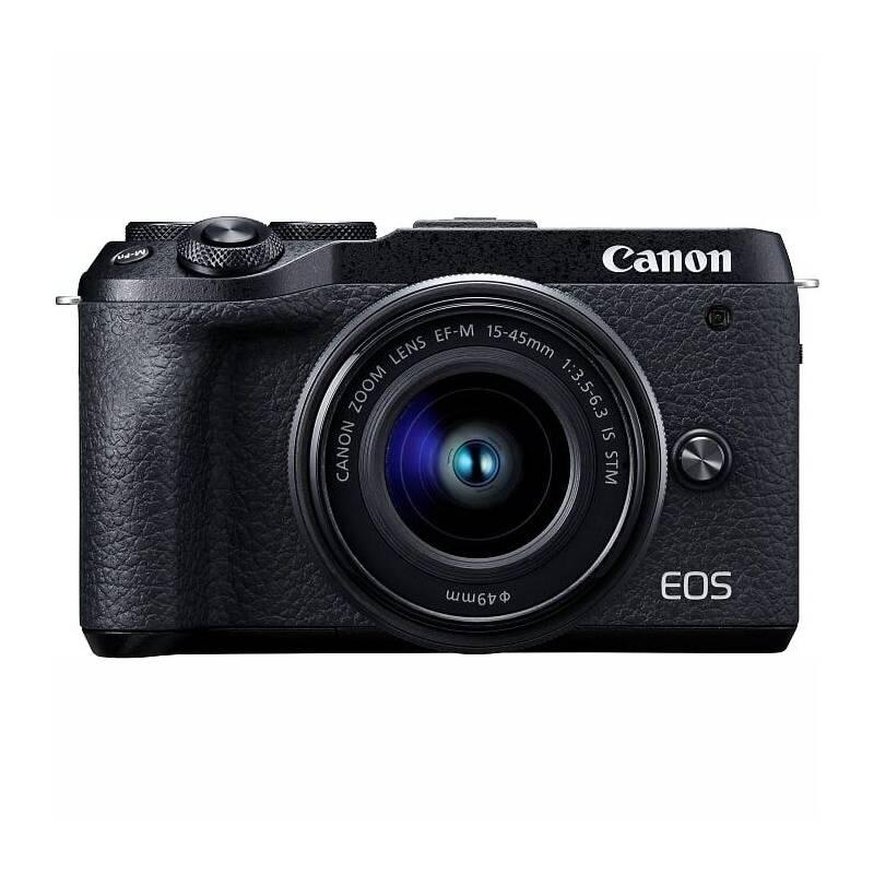 Digitální fotoaparát Canon EOS M6 MARK II EF-M 15-45 IS STM EVF hledáček Web Cam Kit černý, Digitální, fotoaparát, Canon, EOS, M6, MARK, II, EF-M, 15-45, IS, STM, EVF, hledáček, Web, Cam, Kit, černý