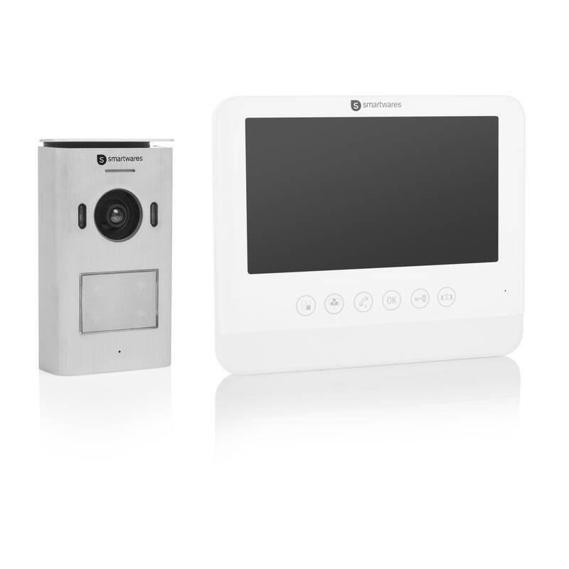 Dveřní videotelefon Smartwares DIC-22212 stříbrný bílý