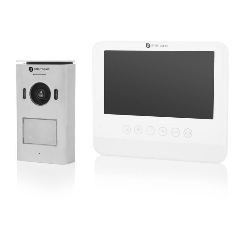 Dveřní videotelefon Smartwares DIC-22212 stříbrný bílý