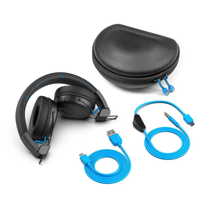 Headset JLab Play Gaming Wireless On Ear černý modrý