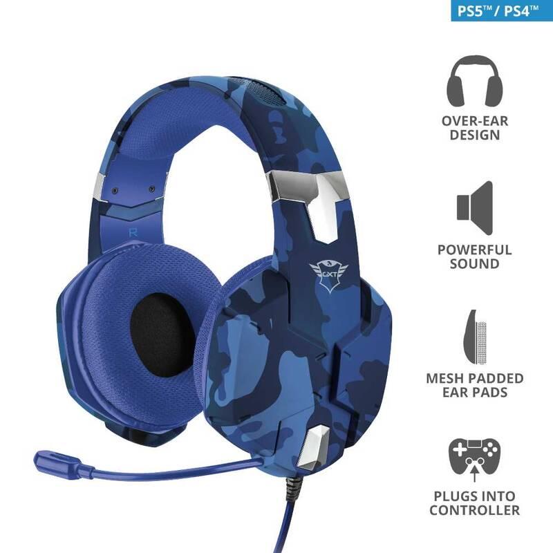 Headset Trust GXT 322B Carus - camo blue