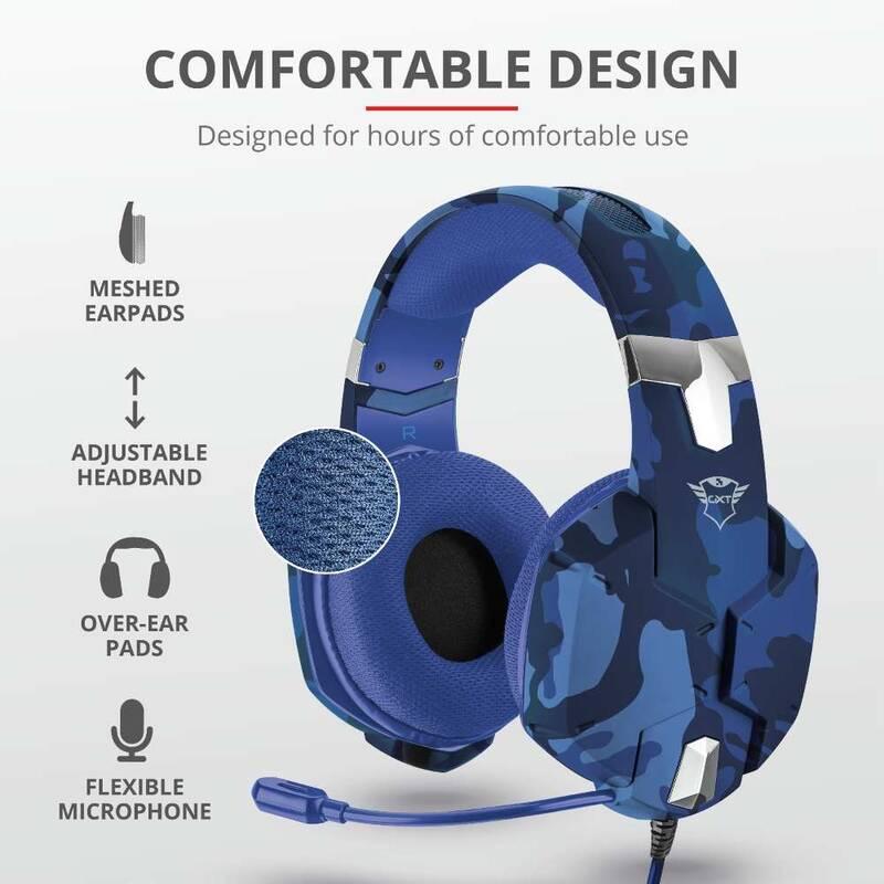 Headset Trust GXT 322B Carus - camo blue