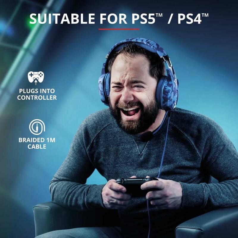 Headset Trust GXT 322B Carus - camo blue