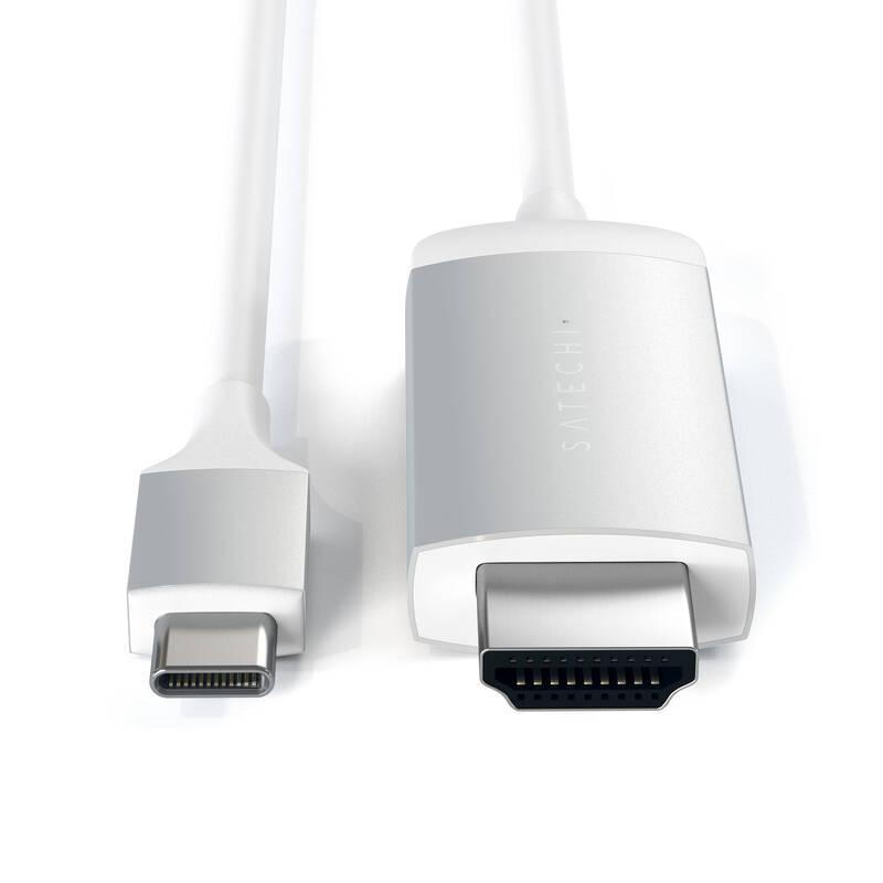 Kabel Satechi USB-C HDMI 4K, 1,8 m stříbrný