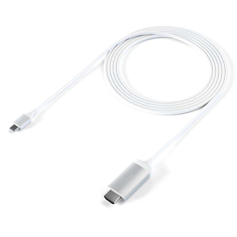 Kabel Satechi USB-C HDMI 4K, 1,8 m stříbrný