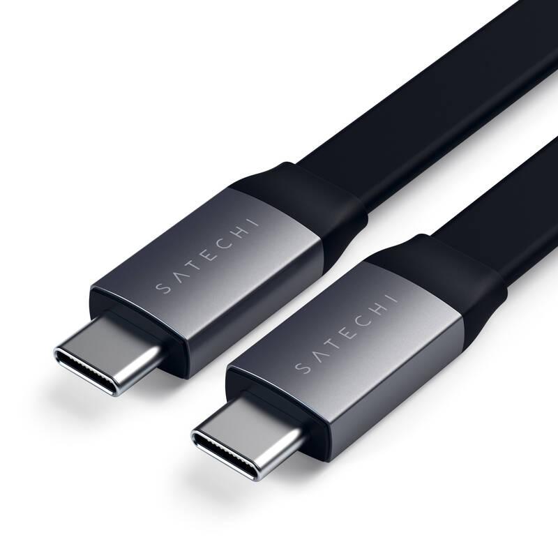 Kabel Satechi USB-C USB-C Flat, 24 cm šedý