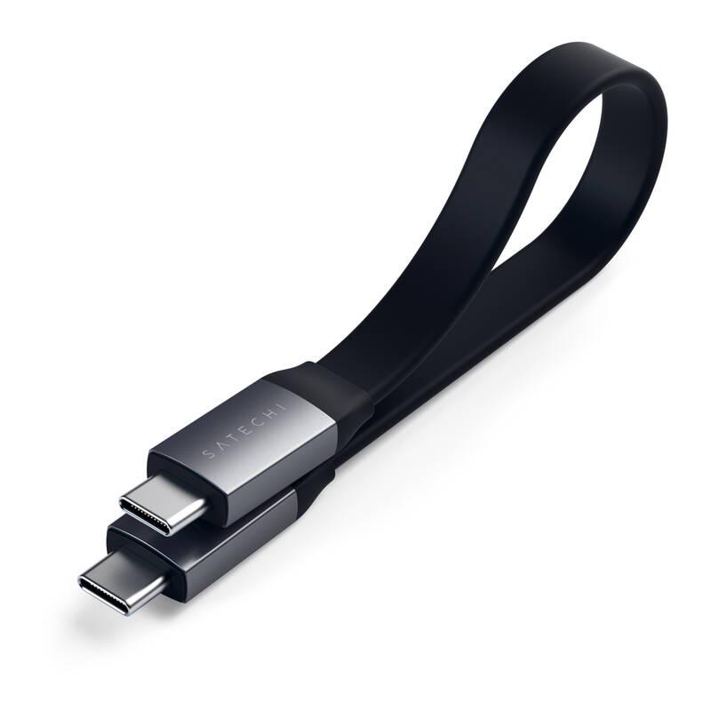 Kabel Satechi USB-C USB-C Flat, 24 cm šedý