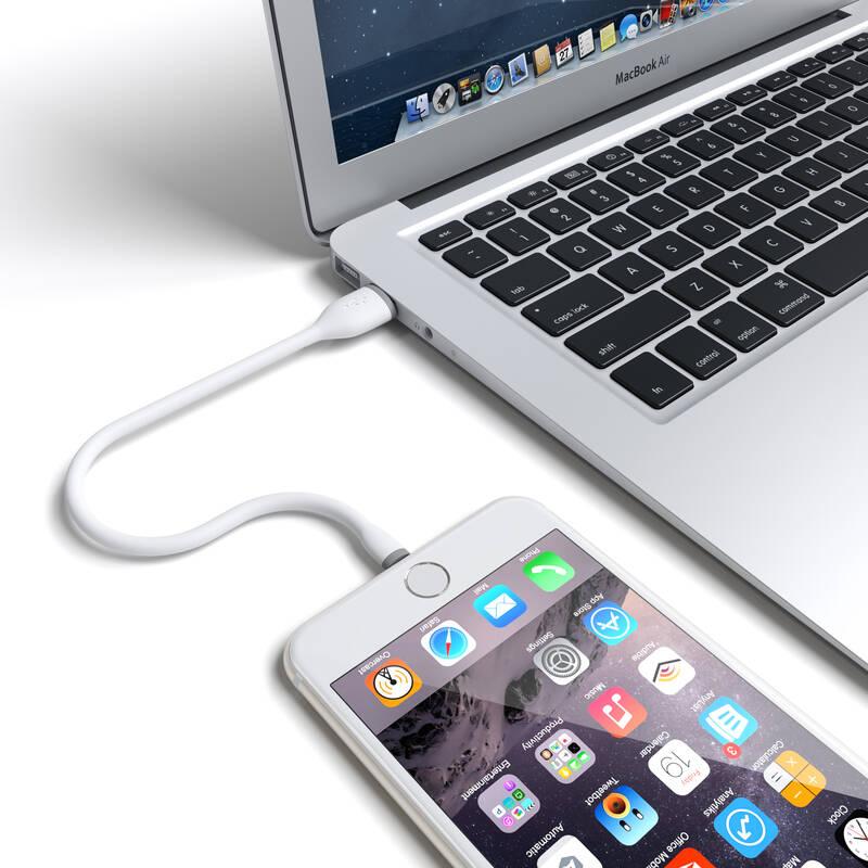 Kabel Satechi USB Lightning MFi, 25 cm bílý