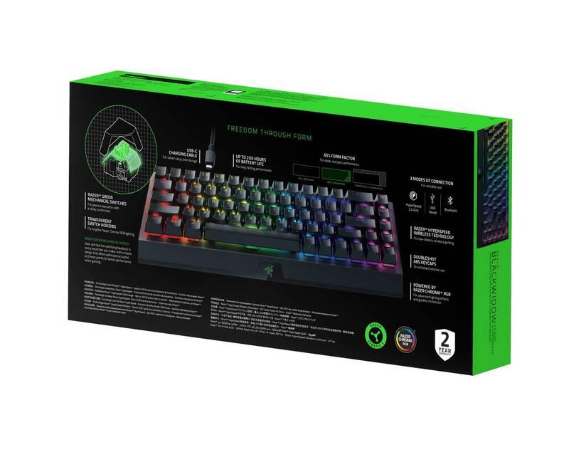 Klávesnice Razer BlackWidow V3 Mini HyperSpeed Green Switches černá