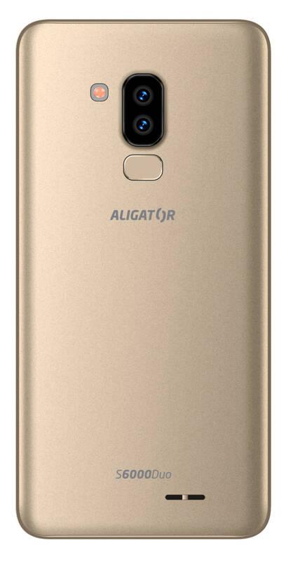 Mobilní telefon Aligator S6000 Senior zlatý