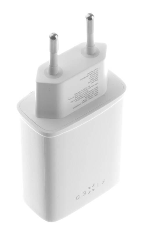 Nabíječka do sítě FIXED USB, USB-C PD, 30W bílá