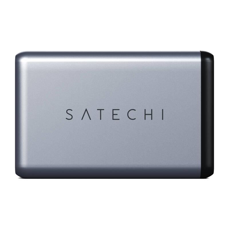 Nabíječka do sítě Satechi 75W Dual PD Travel Charger šedá