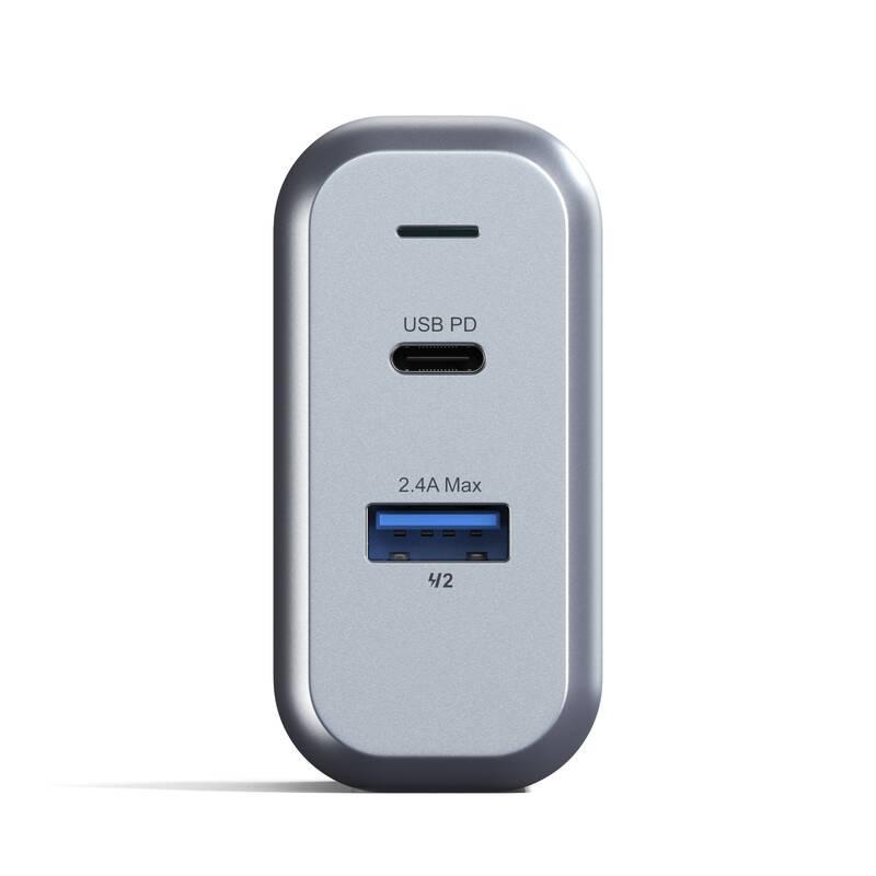 Nabíječka do sítě Satechi Dual-Port 1x USB, 1x USB-C PD 30W šedá, Nabíječka, do, sítě, Satechi, Dual-Port, 1x, USB, 1x, USB-C, PD, 30W, šedá