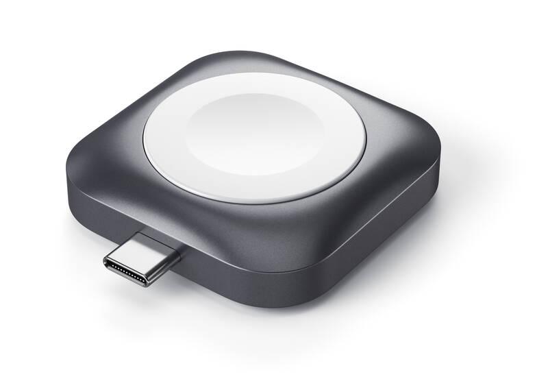 Nabíječka Satechi USB-C Magnetic Charging Dock pro Apple Watch šedá