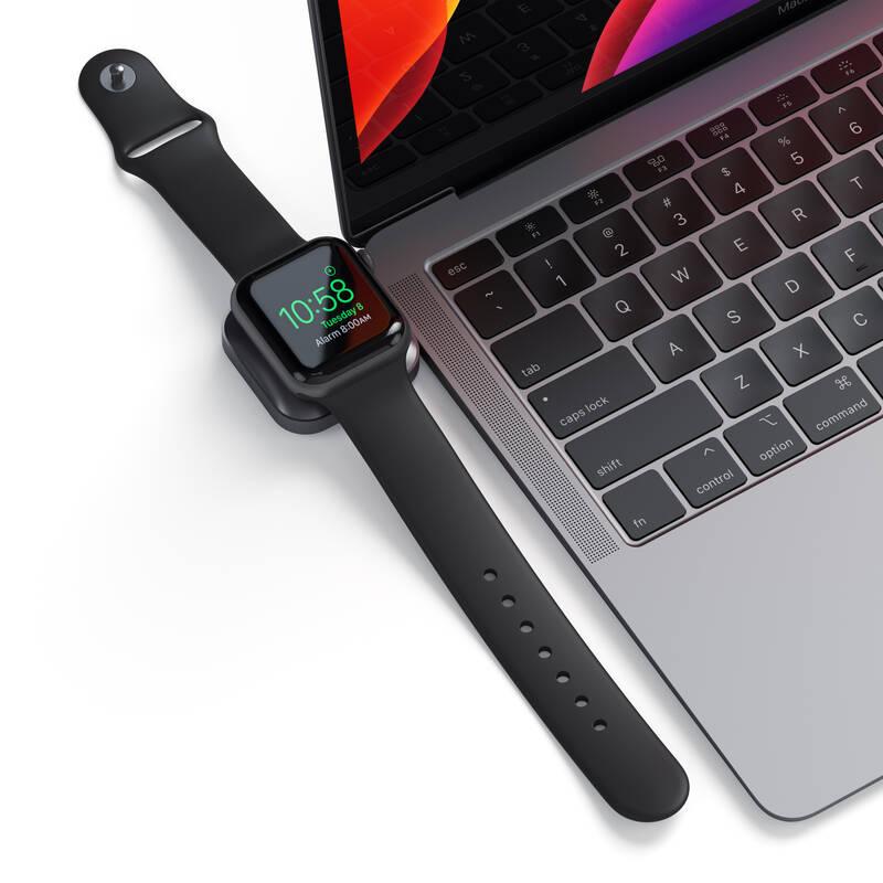 Nabíječka Satechi USB-C Magnetic Charging Dock pro Apple Watch šedá