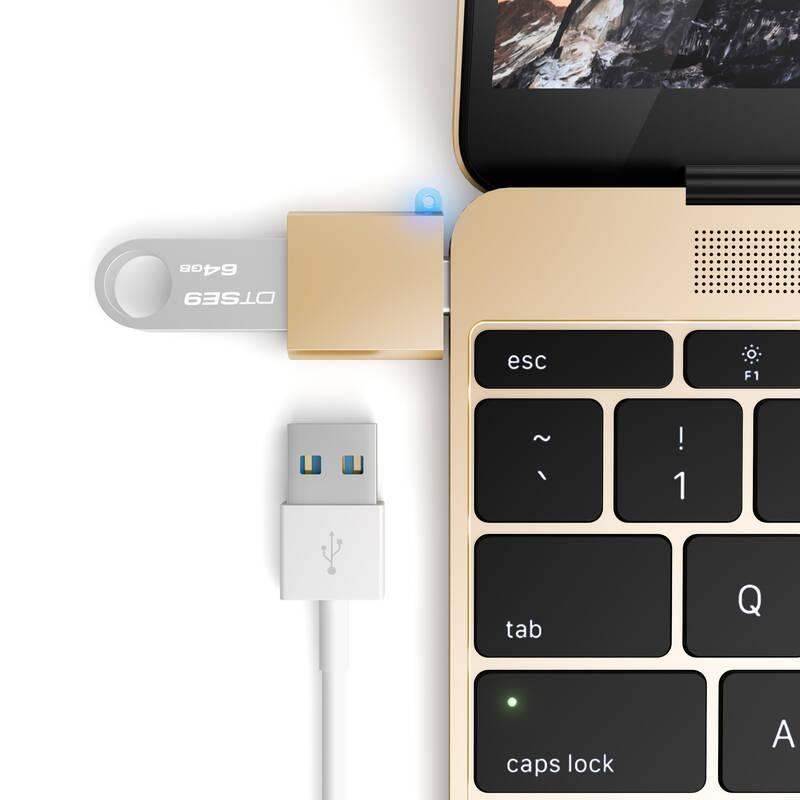 Redukce Satechi USB 3.0 USB-C zlatá
