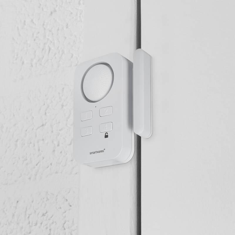 Senzor Smartwares dveřní okenní alarm SMA-40252 bílý, Senzor, Smartwares, dveřní, okenní, alarm, SMA-40252, bílý