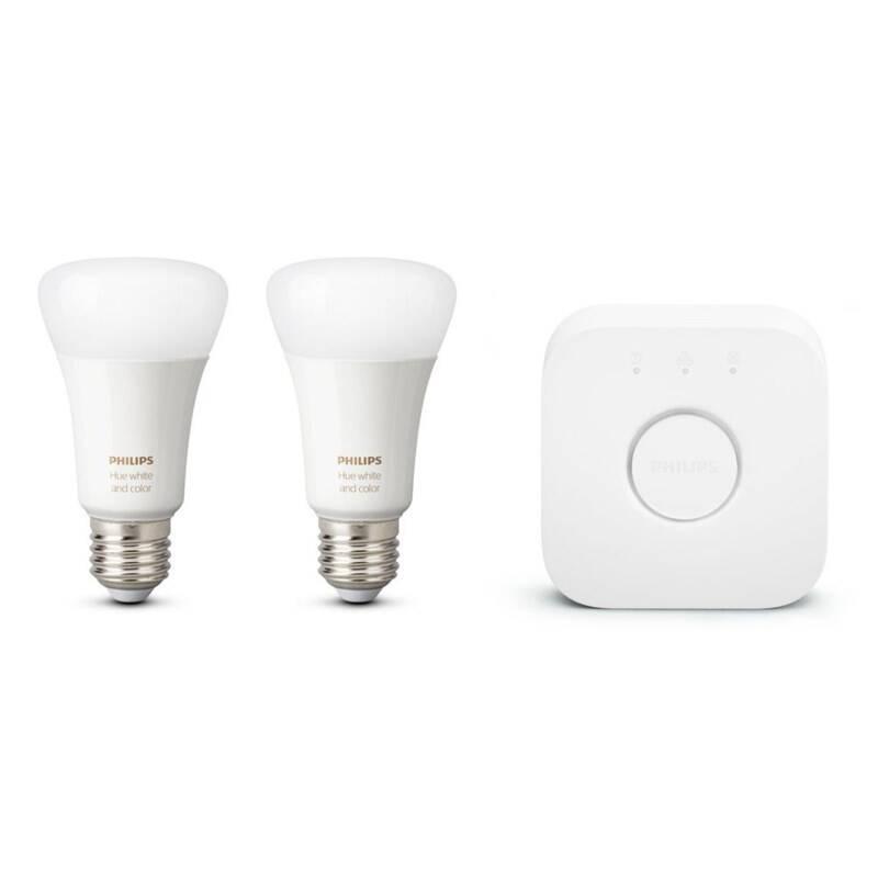 Startovací sada Philips Hue 9W, E27, White a Color Ambiance Bridge