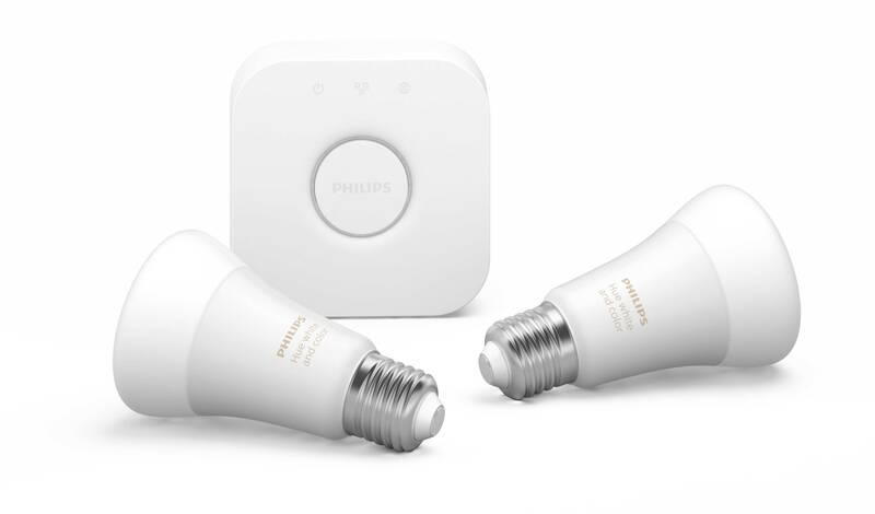 Startovací sada Philips Hue 9W, E27, White a Color Ambiance Bridge