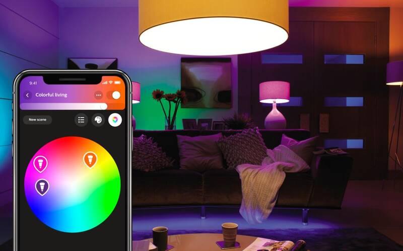 Startovací sada Philips Hue 9W, E27, White a Color Ambiance Bridge