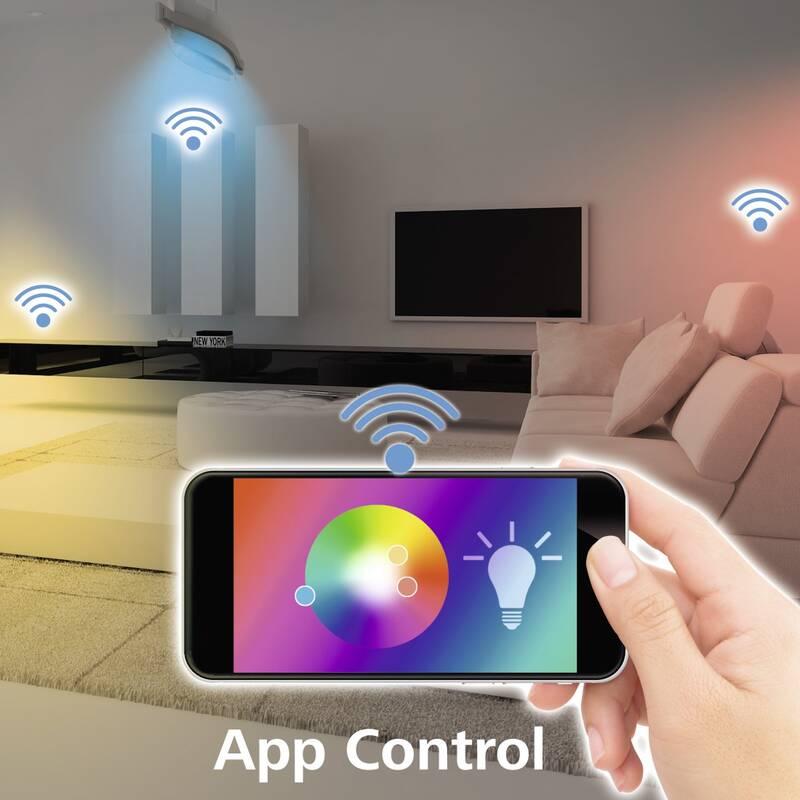 Stropní svítidlo Hama SMART WiFi, kulaté, průměr 30 cm, kovový rám