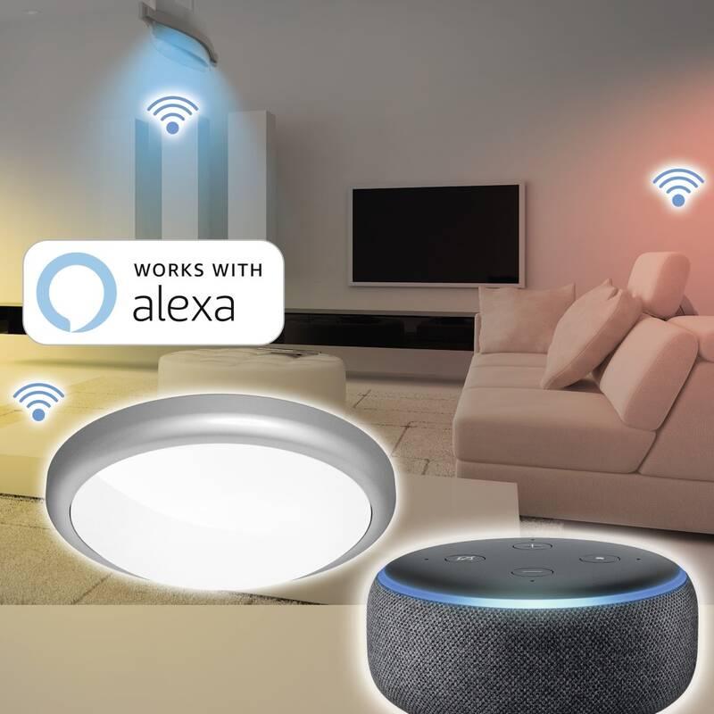 Stropní svítidlo Hama SMART WiFi, kulaté, průměr 30 cm, kovový rám