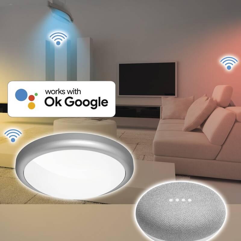 Stropní svítidlo Hama SMART WiFi, kulaté, průměr 30 cm, kovový rám