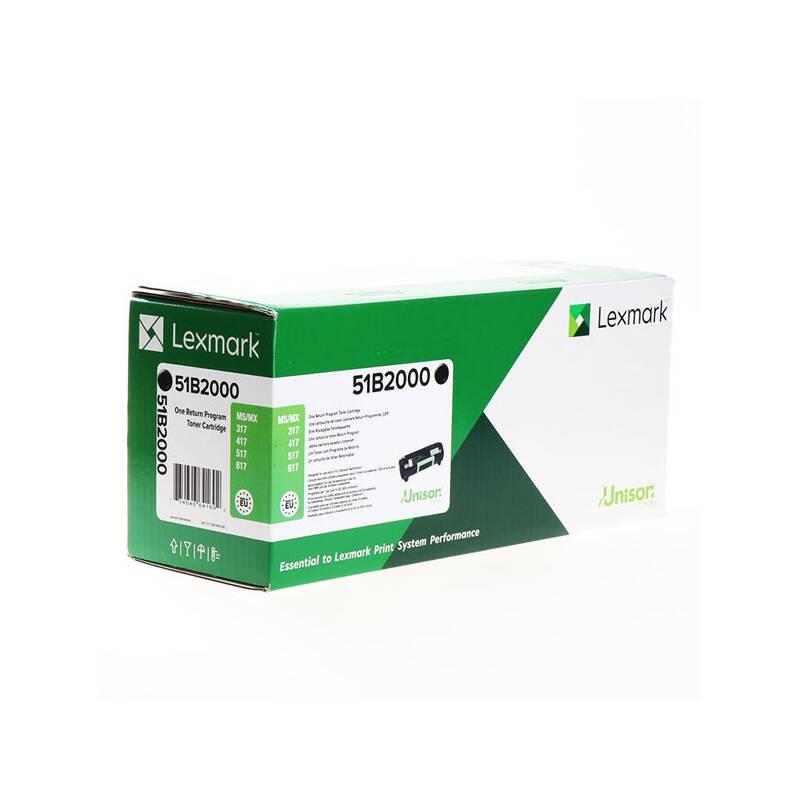 Toner Lexmark 51B2000, 2500 stran, pro MS317, MX317 černý