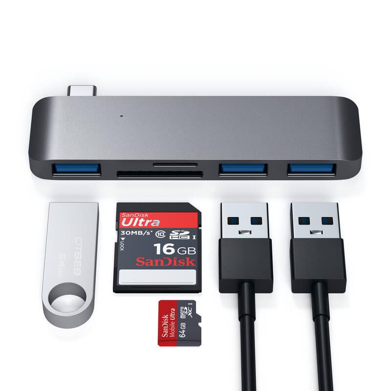 USB Hub Satechi USB-C Combo Hub šedý, USB, Hub, Satechi, USB-C, Combo, Hub, šedý