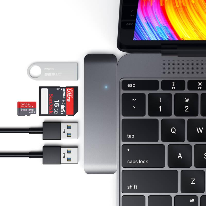 USB Hub Satechi USB-C Combo Hub šedý